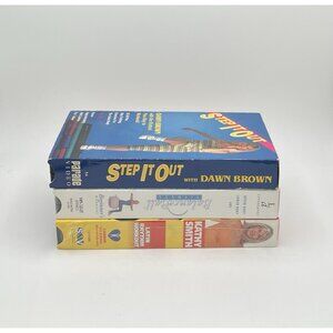 Vintage 90s Workout Step It Out Training Exercises Aerobics Balance VHS Lot Of 3